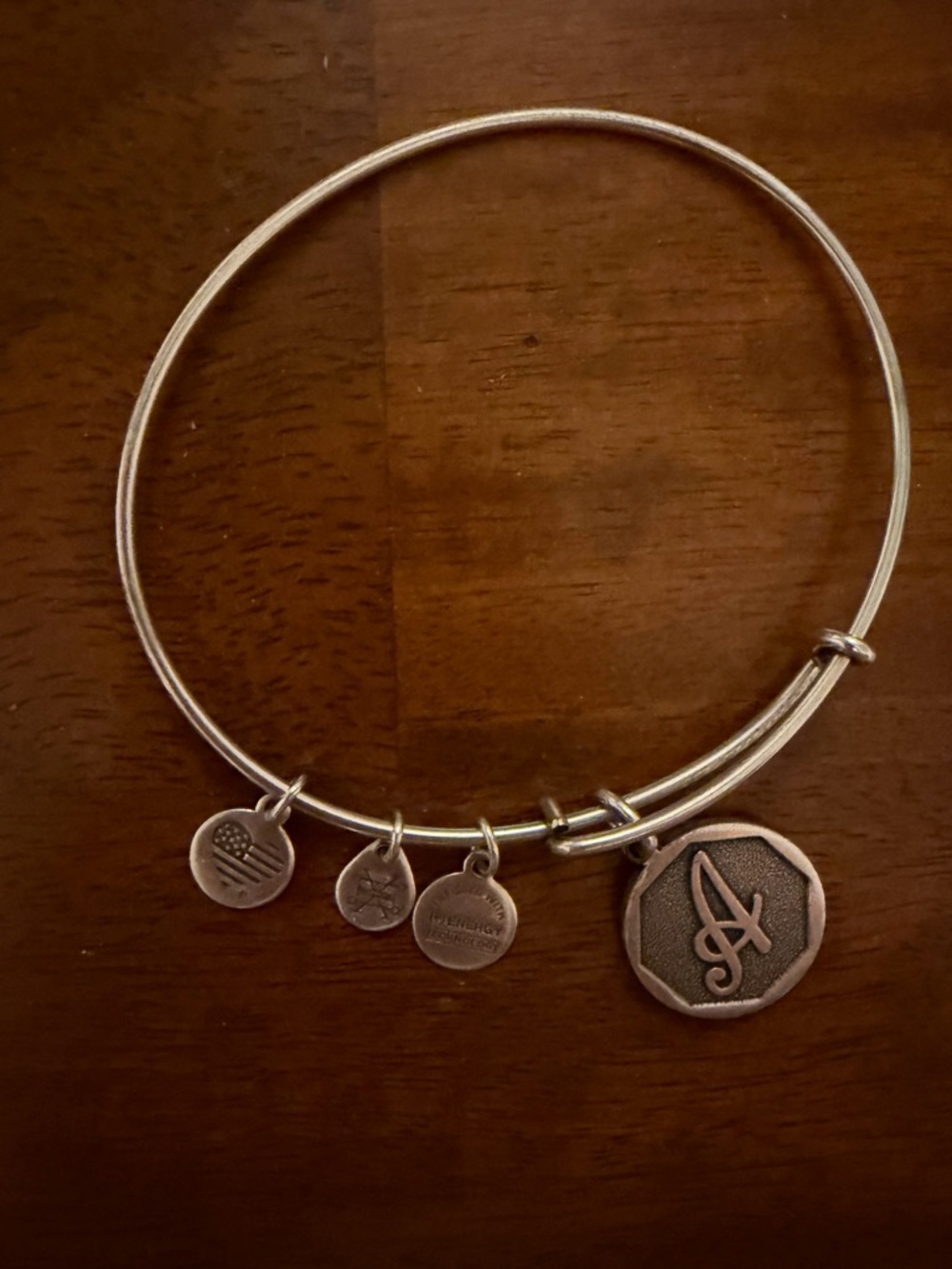 Silver “A” monogram Alex and Ani Bracelet